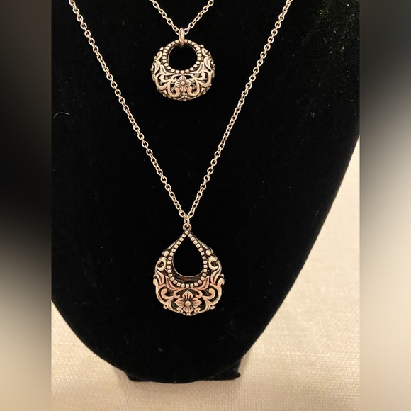 Two strand silver tone JJill necklace. New with tags - Picture 2 of 4